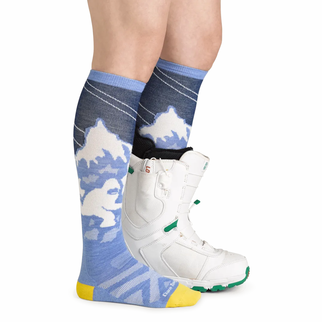 Darn Tough Women's Yeti Over-the-Calf Lightweight Ski & Snowboard Sock No Cushion Midnight