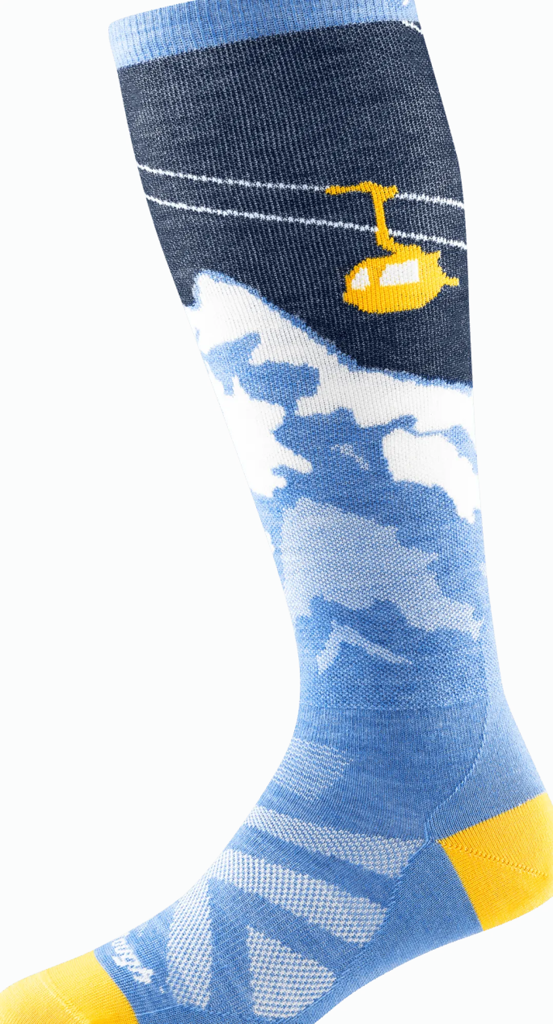 Darn Tough Women's Yeti Over-the-Calf Lightweight Ski & Snowboard Sock No Cushion Midnight