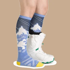 Darn Tough Women's Yeti Over-the-Calf Lightweight Ski & Snowboard Sock No Cushion Midnight