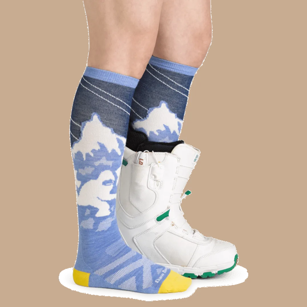 Darn Tough Women's Yeti Over-the-Calf Lightweight Ski & Snowboard Sock No Cushion Midnight