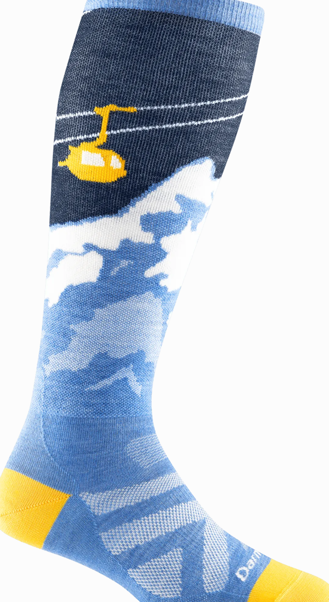 Darn Tough Women's Yeti Over-the-Calf Lightweight Ski & Snowboard Sock No Cushion Midnight