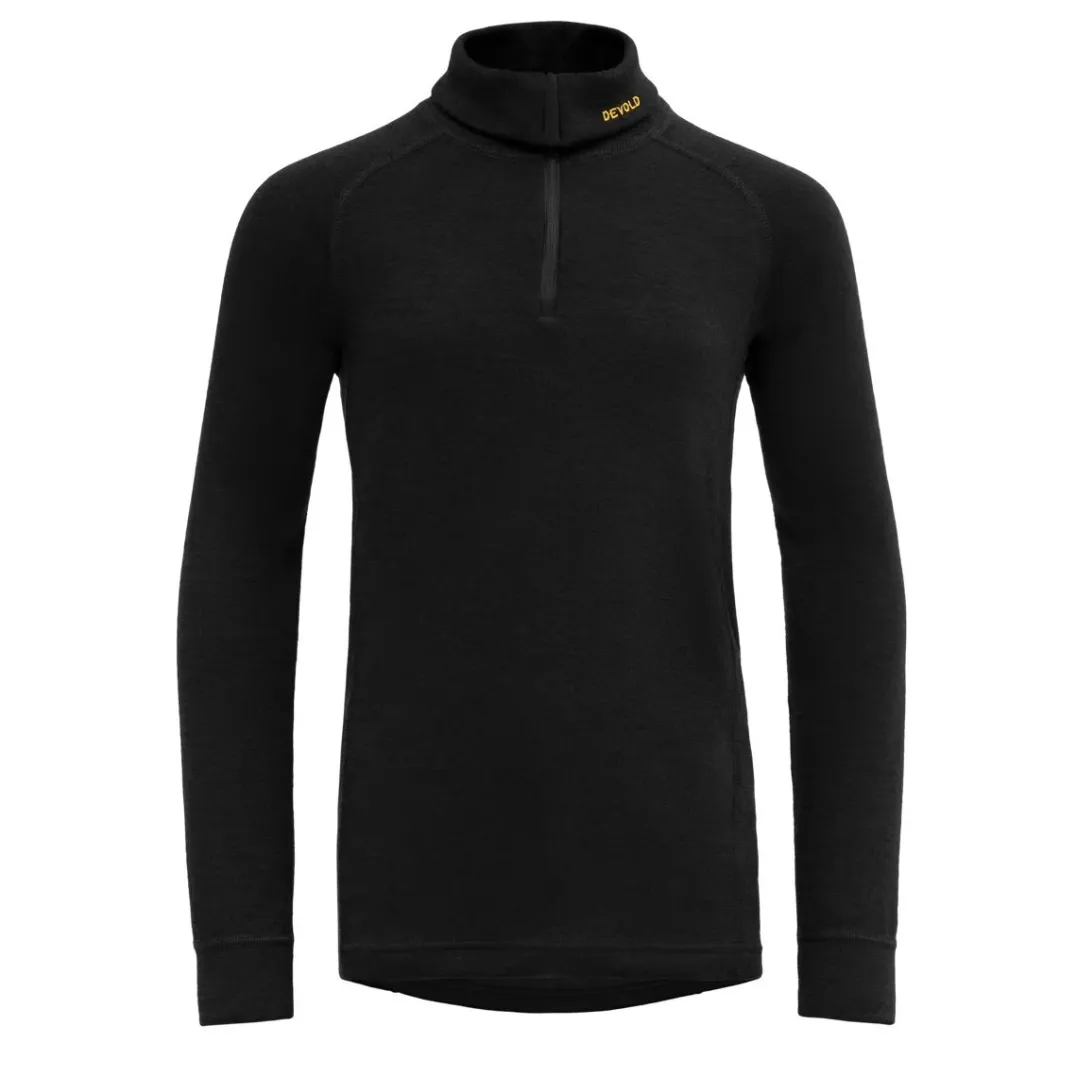 Devold Duo Active Merino Zip Neck Jr Black