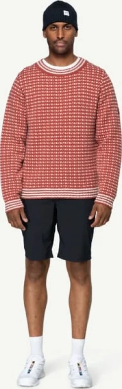 Devold Islender Refined Sweater Marsala/offwhite