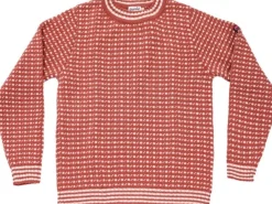 Devold Islender Refined Sweater Marsala/offwhite