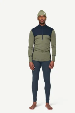 Devold Men's Lauparen Merino 190 Zip Neck Ink/Lichen/Black