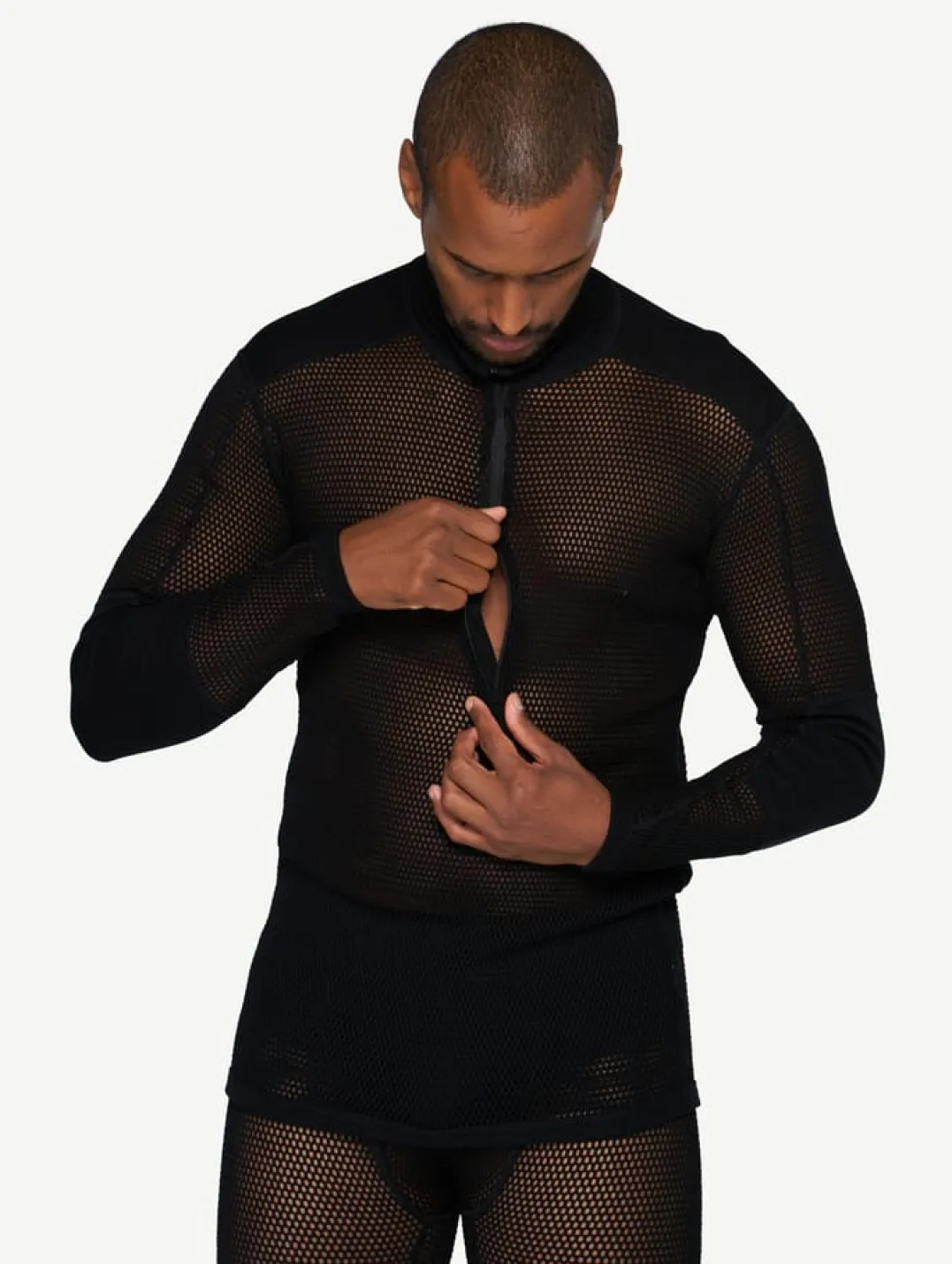 Devold Men's Wool Mesh Pro Zip Neck Black