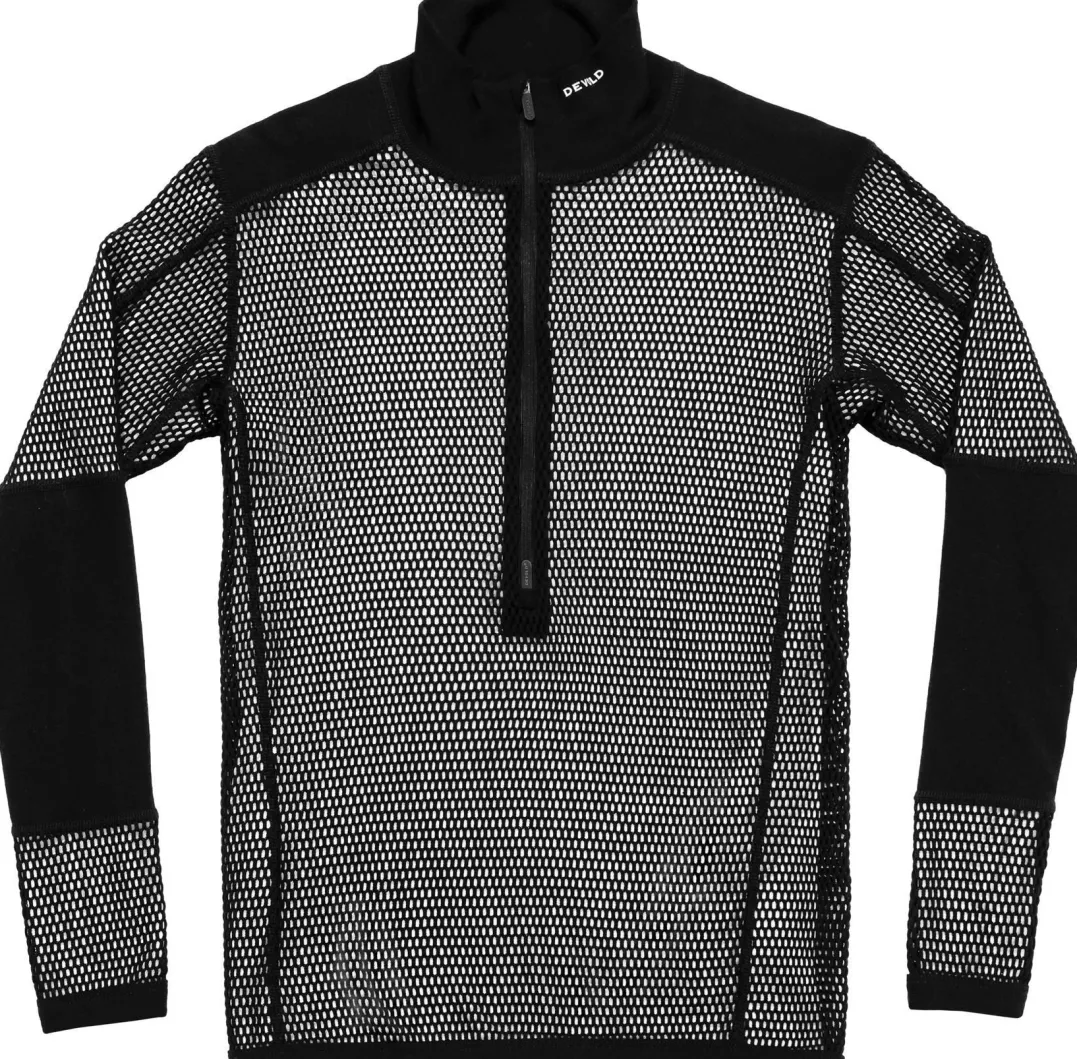 Devold Men's Wool Mesh Pro Zip Neck Black