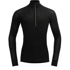 Devold Men's Wool Mesh 190 Zip Neck Caviar