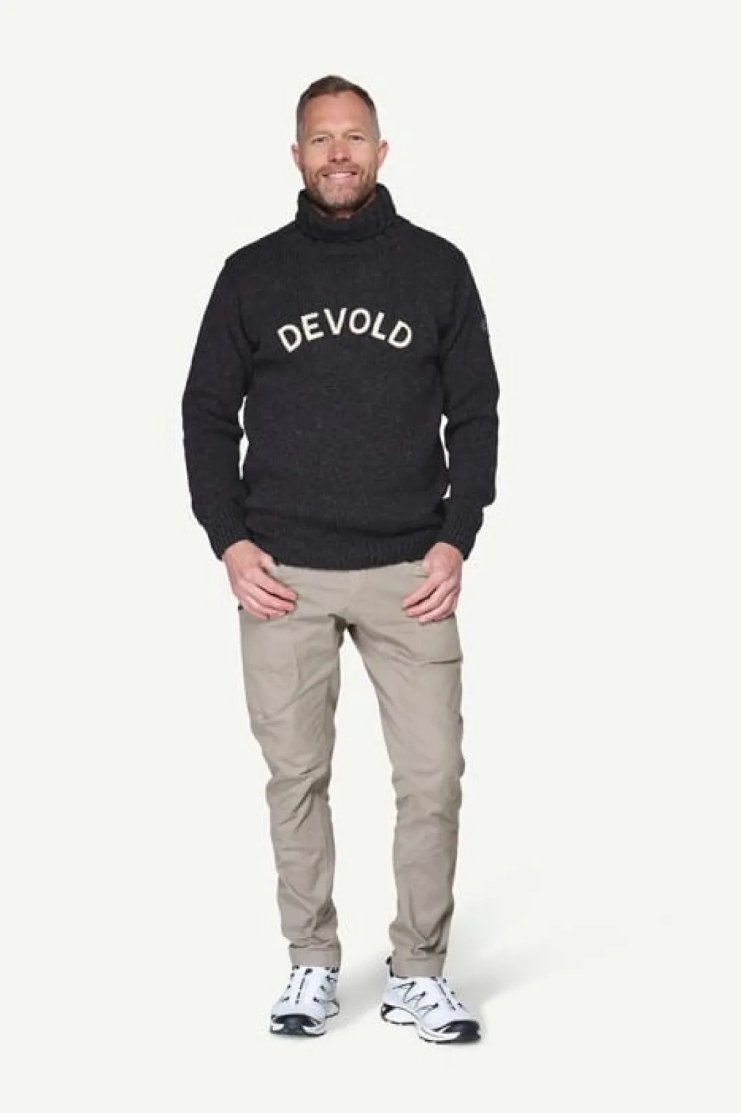 Devold Nansen Legacy High Neck Anthracite/offwhite