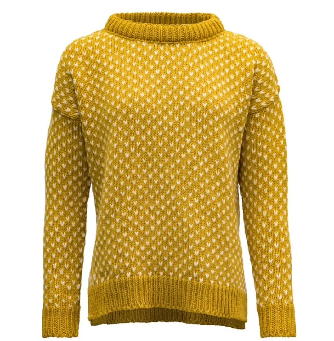 Devold Nordsjø Womans Split Seam Sweater Arrowwood