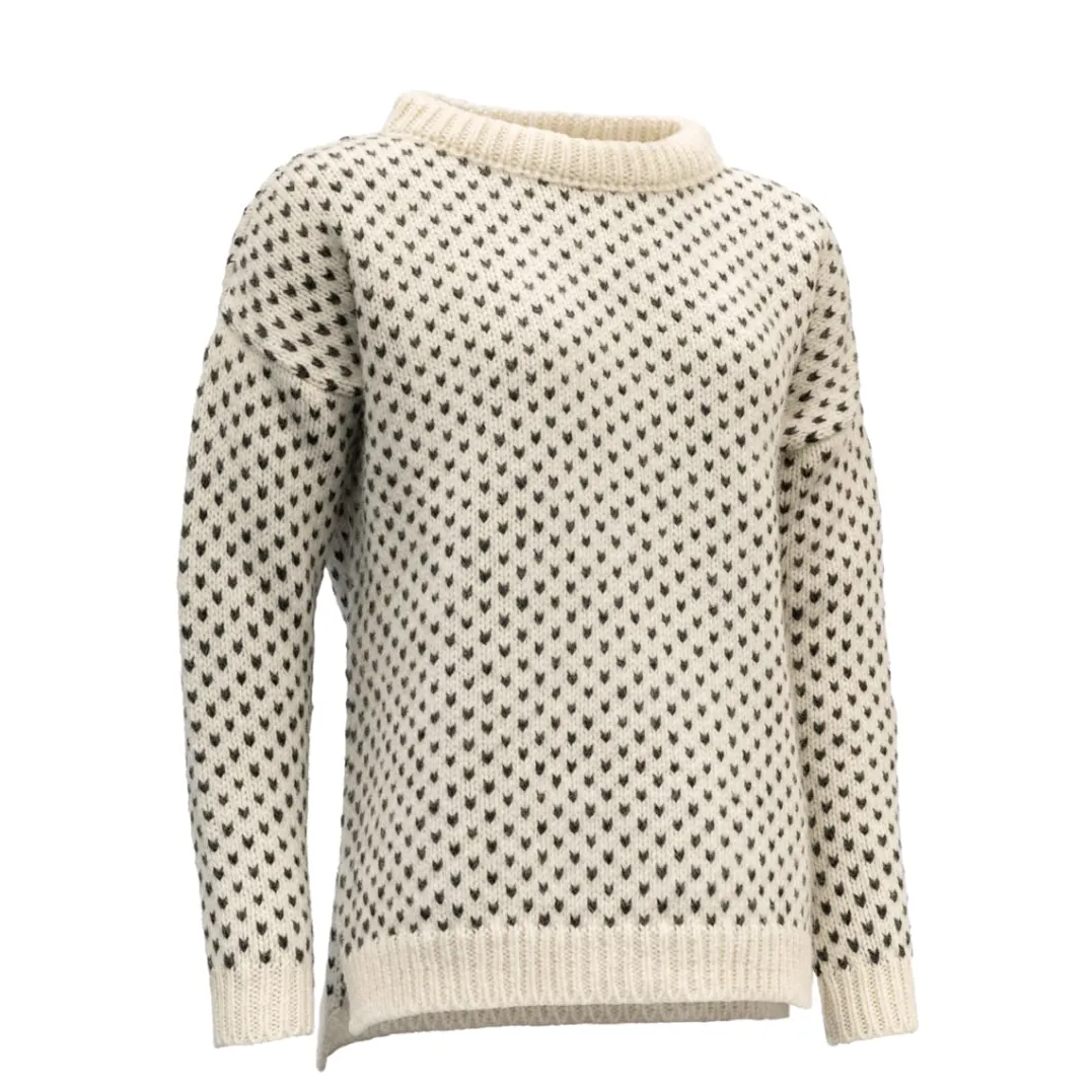 Devold Nordsjø Womans Split Seam Sweater Offwhite