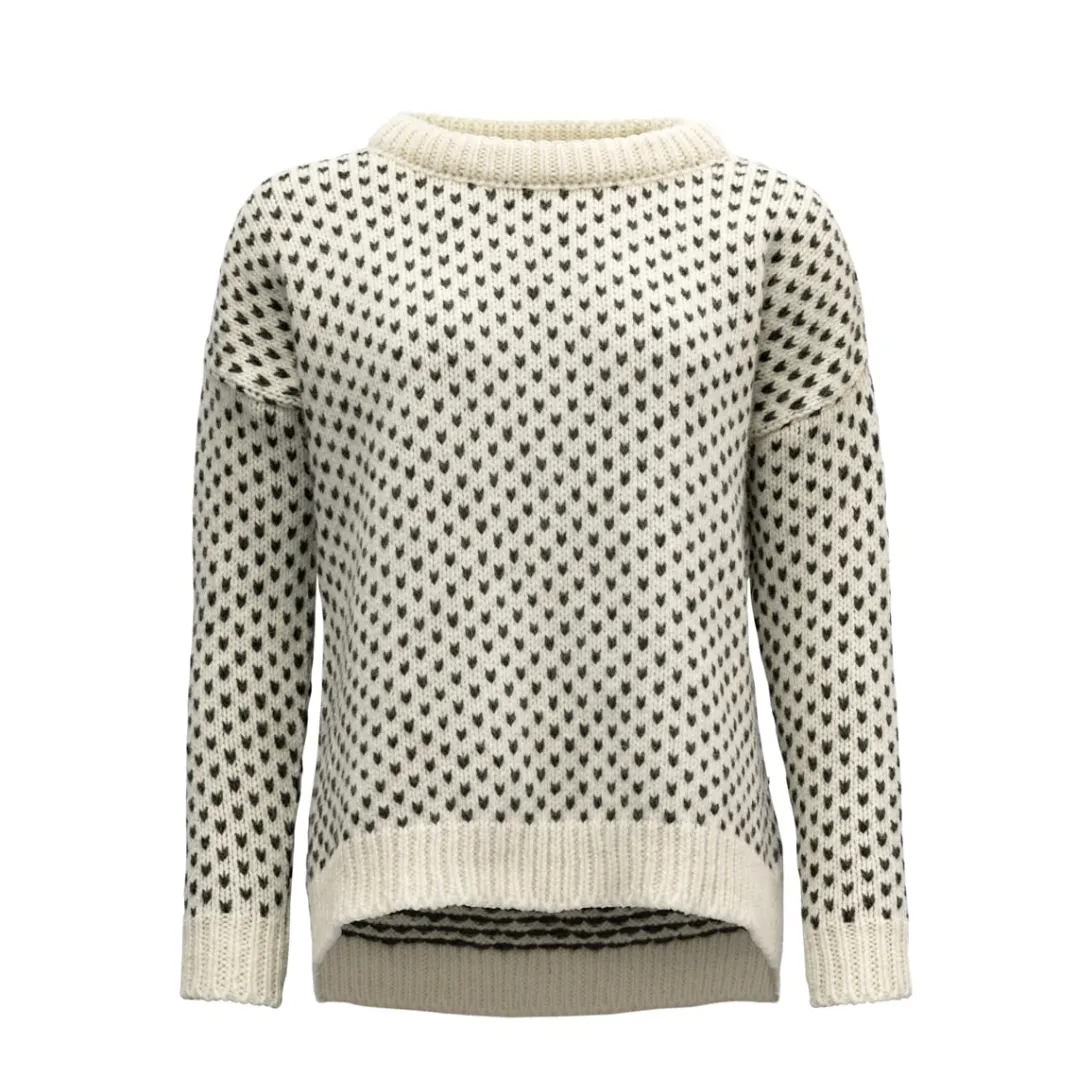 Devold Nordsjø Womans Split Seam Sweater Offwhite