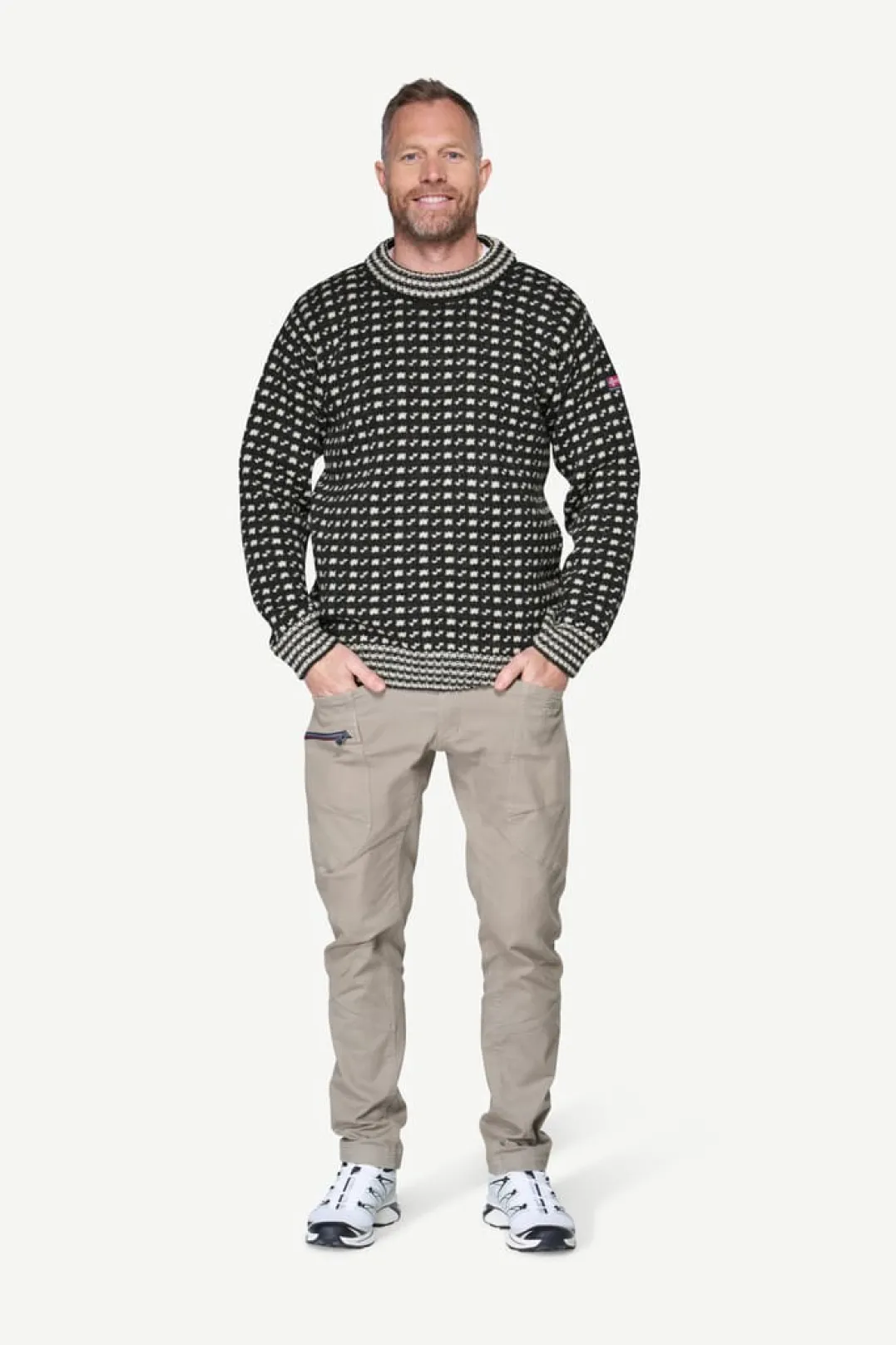 Devold Original Islender Wool Sweater Anthracite/Offwhite