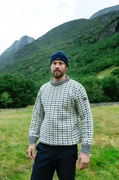 Devold Original Islender Wool Sweater Anthracite/Offwhite