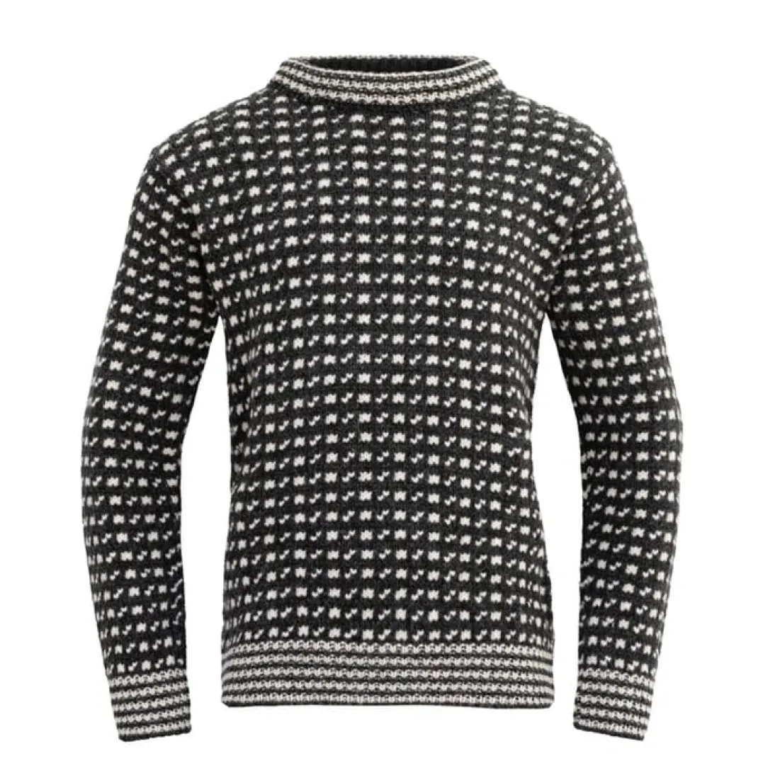 Devold Original Islender Wool Sweater Anthracite/Offwhite