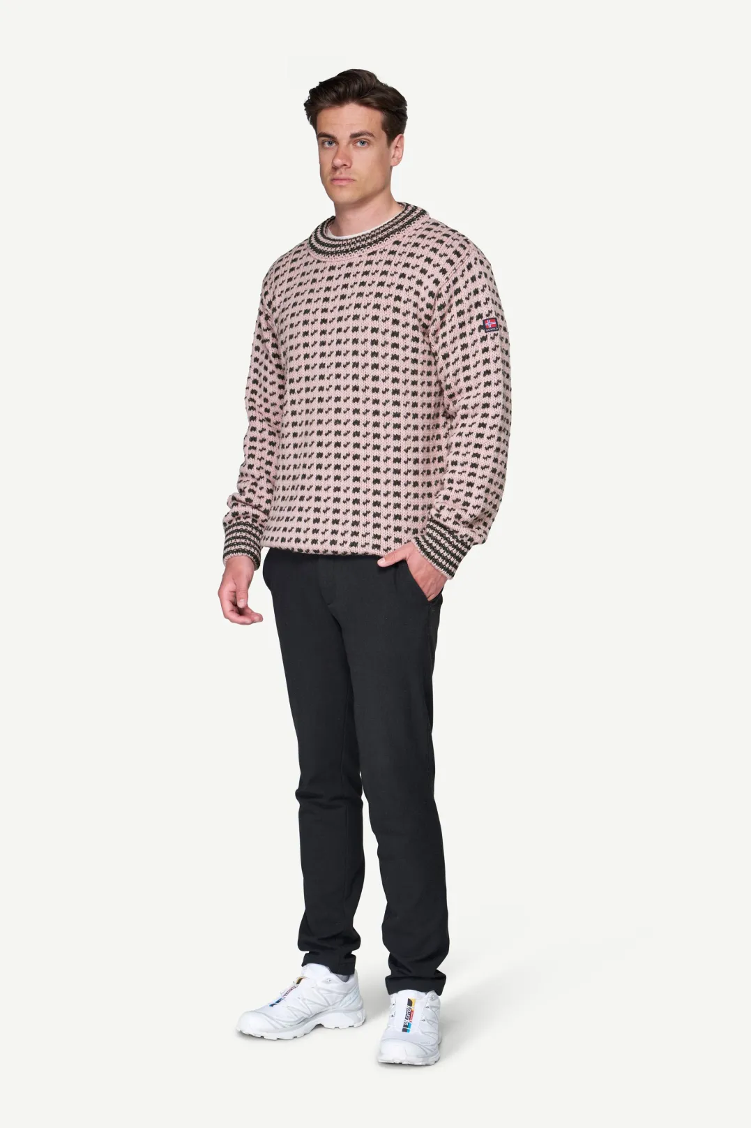 Devold Original Islender Wool Sweater Chalk Pink/Anthracite