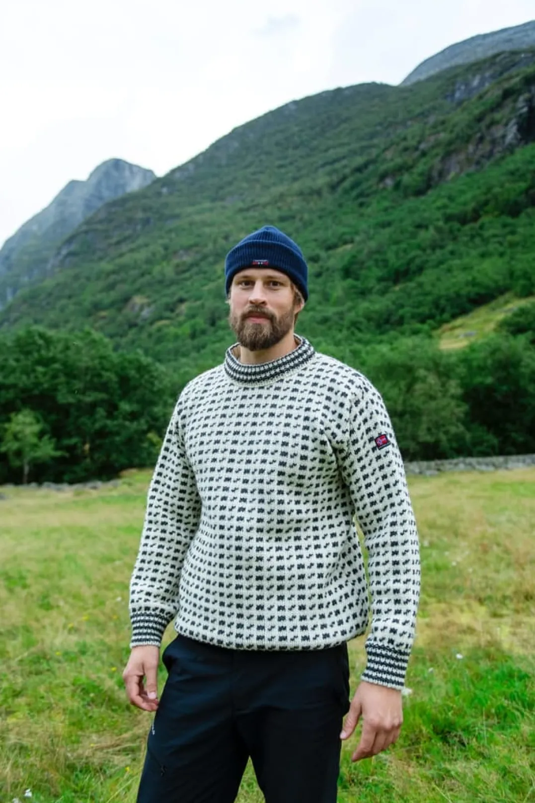 Devold Original Islender Wool Sweater Offwhite/Anthracite