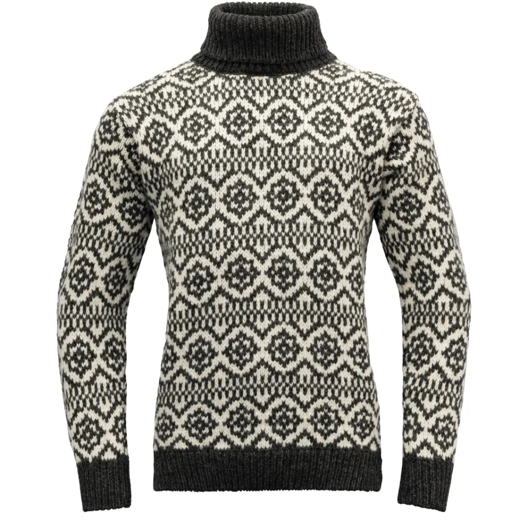 Devold Unisex Hoddevik Wool High Neck Anthracite/Off White