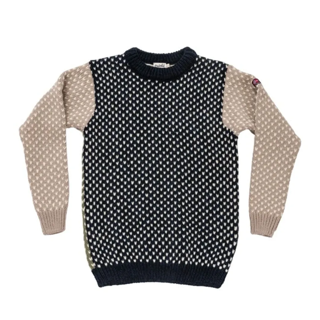 Devold Unisex Nordsjø Wool Sweater Navy/stone/olive