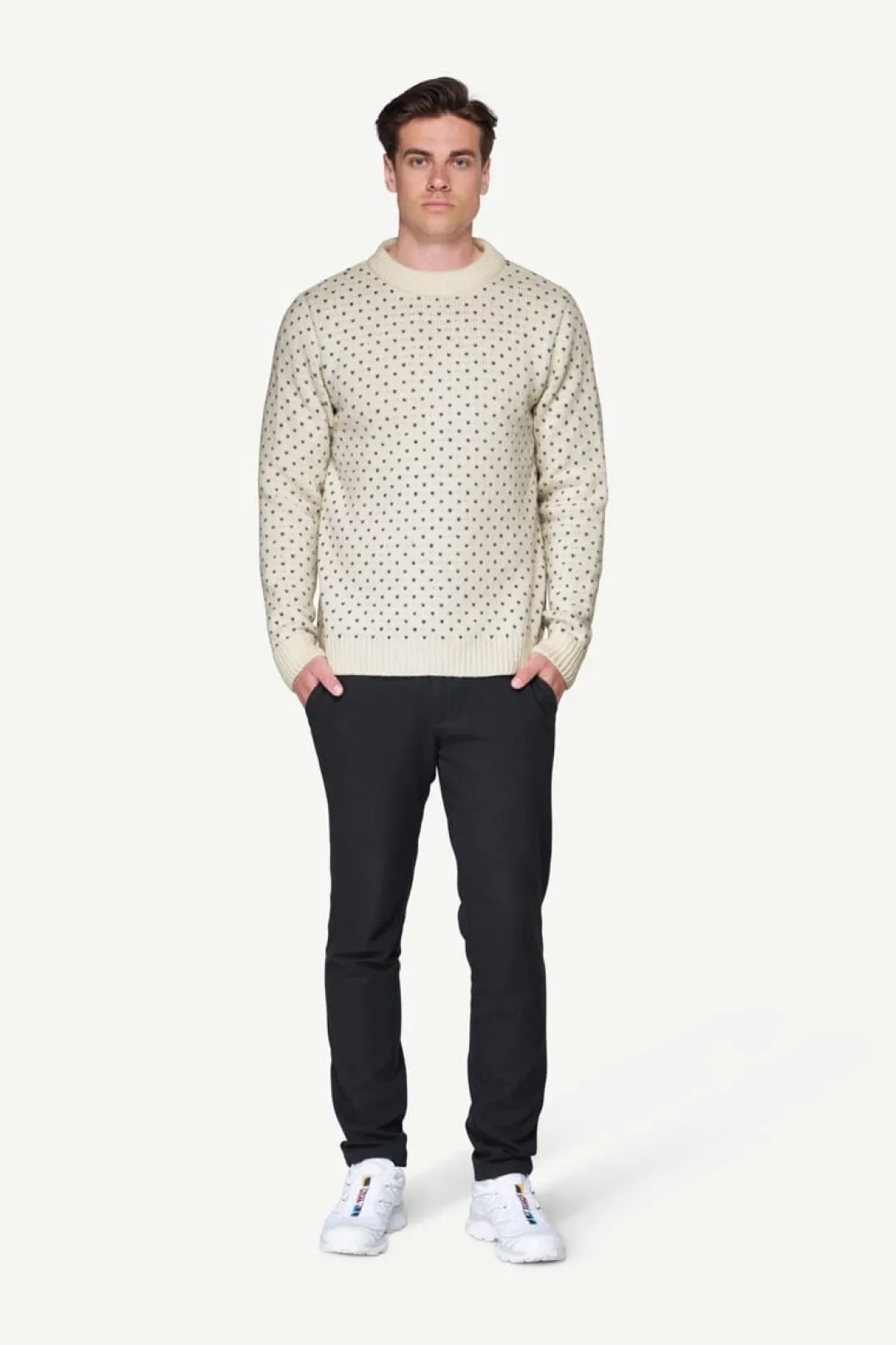 Devold Unisex Sørisen Wool Sweater Raw White
