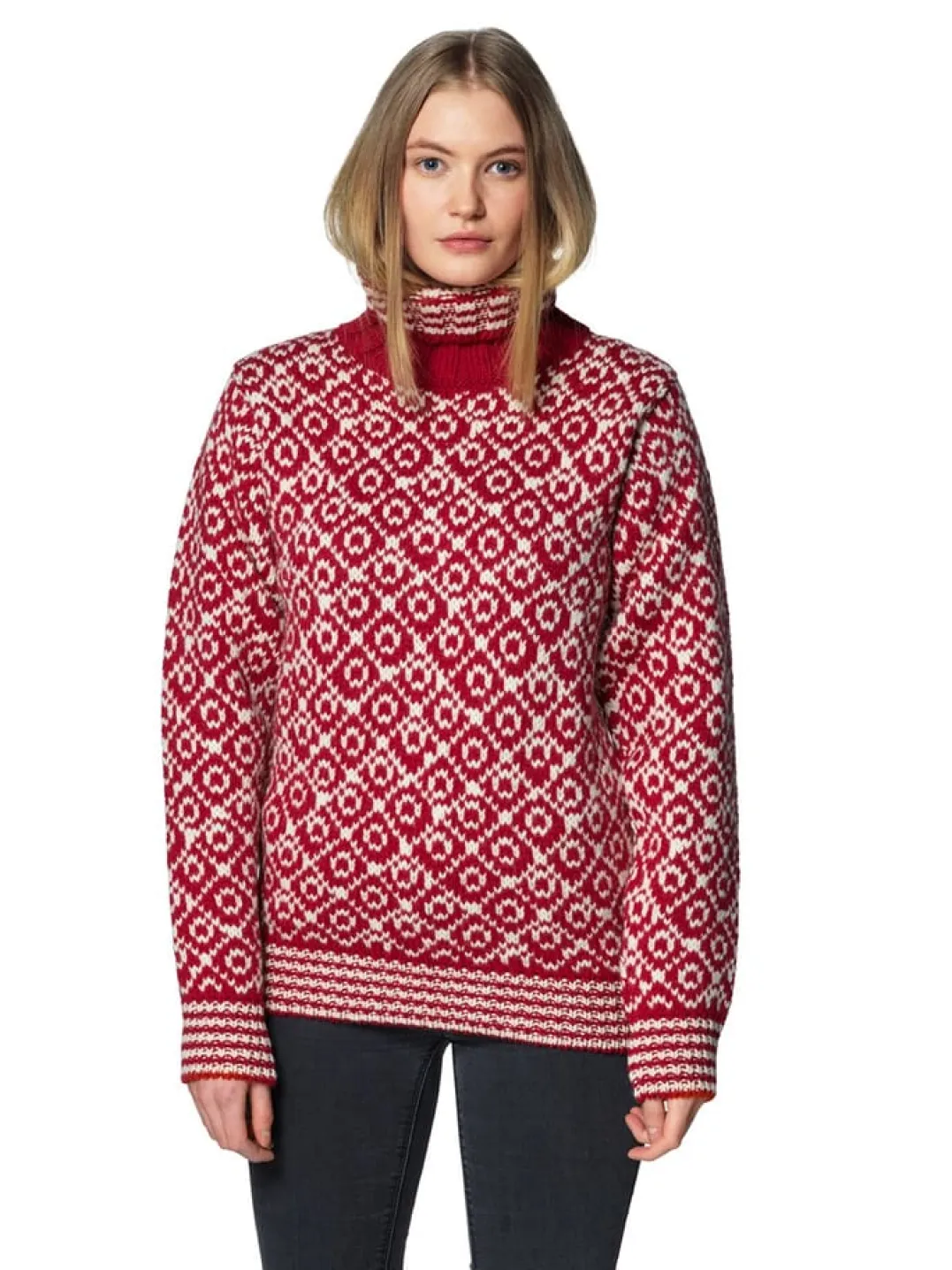 Devold Unisex Svalbard Sweater High Neck Offwhite/Anthracite