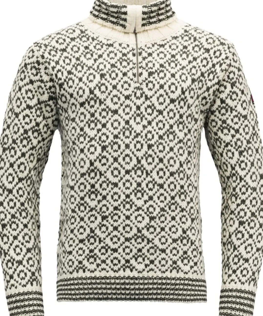 Devold Unisex Svalbard Wool Zip NeckOffwhite/Anthracite