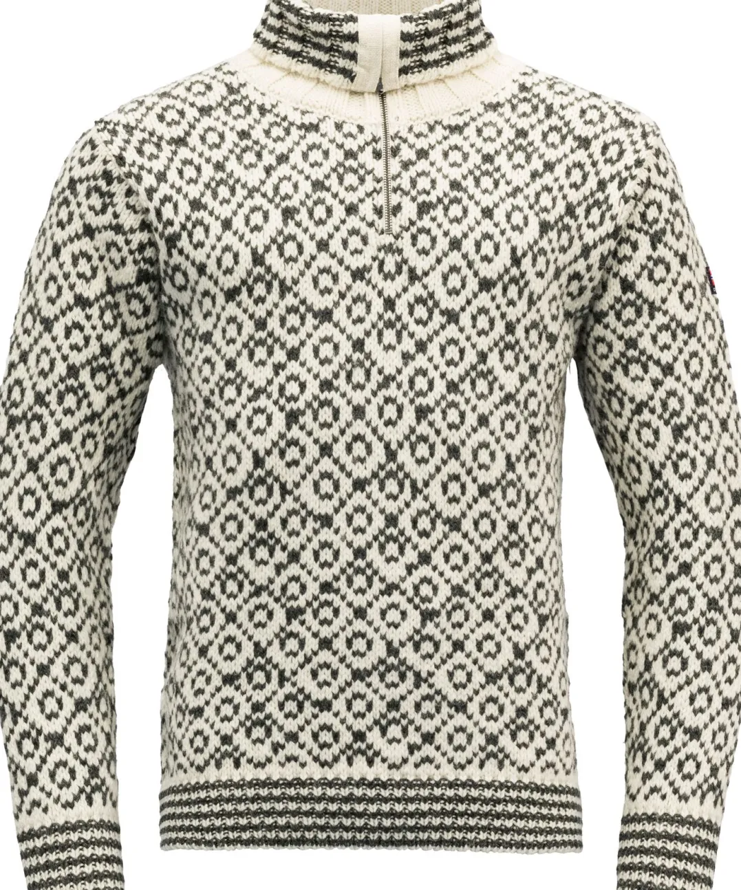Devold Unisex Svalbard Wool Zip NeckOffwhite/Anthracite