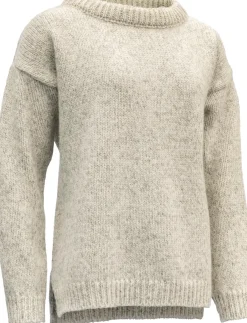 Devold Women's Nansen Sweater Split Seam Grey Melange