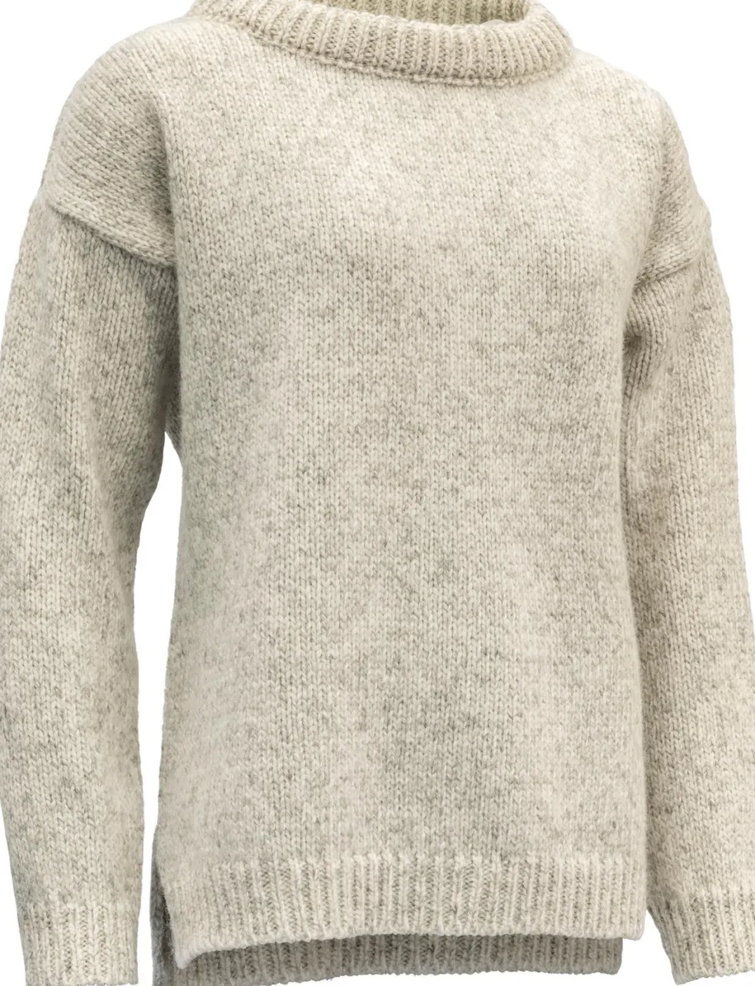 Devold Women's Nansen Sweater Split Seam Grey Melange