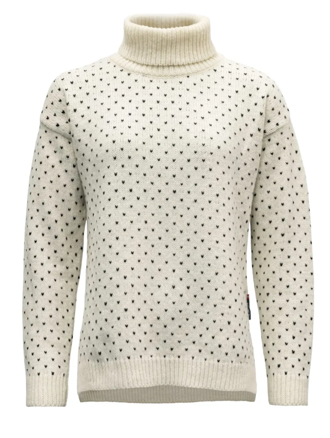 Devold Women's Sørisen Wool High Neck Off White/Ink