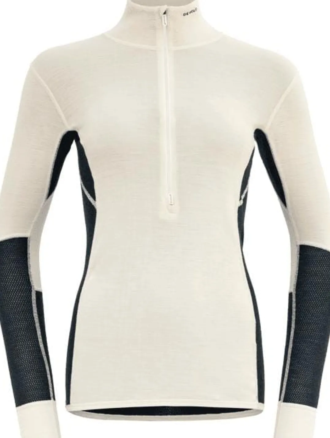 Devold Women's Wool Mesh 190 Zip Neck Ink/Offwhite