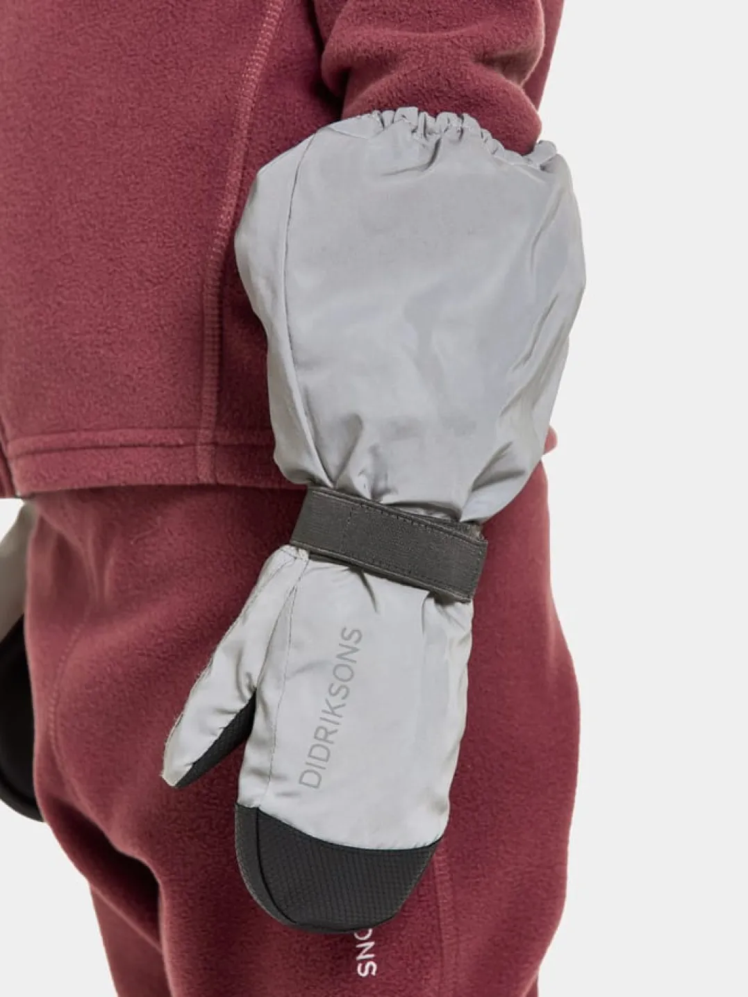 Didriksons Kids' Biggles Reflective Mittens Silver