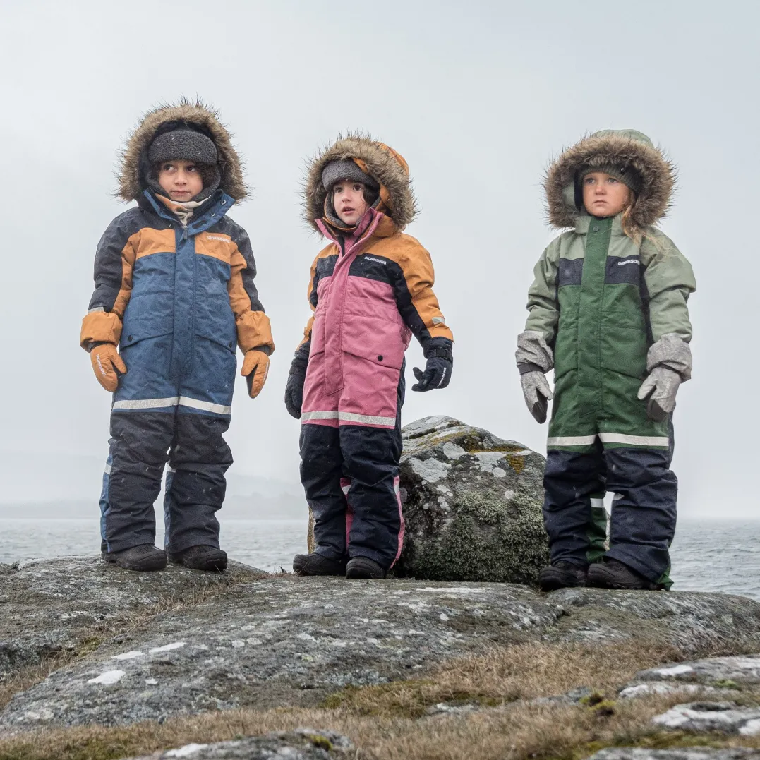Didriksons Kids' Bjärven Coverall 4 Light Moss