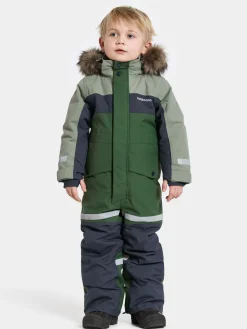 Didriksons Kids' Bjärven Coverall 4 Light Moss