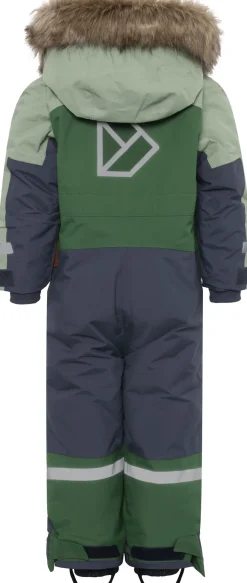 Didriksons Kids' Bjärven Coverall 4 Light Moss
