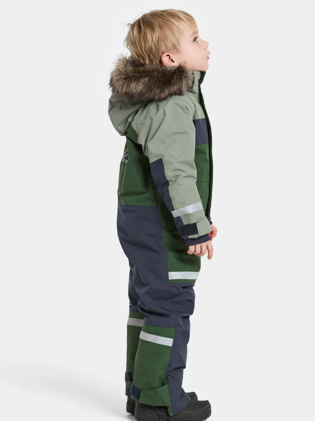Didriksons Kids' Bjärven Coverall 4 Light Moss