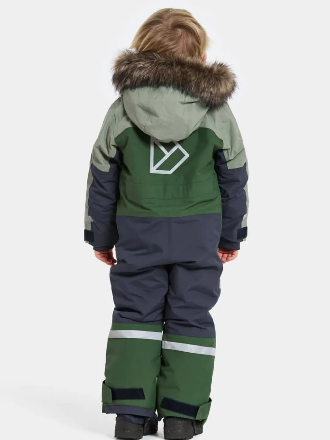 Didriksons Kids' Bjärven Coverall 4 Light Moss