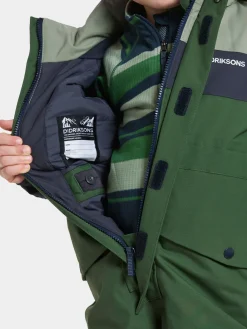Didriksons Kids' Bjärven Coverall 4 Light Moss