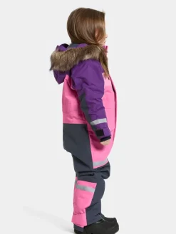 Didriksons Kids' Bjärven Coverall 4 Sweet Pink
