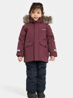 Didriksons Kids' Bjärven Parka 4 Anemon Red