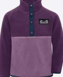 Didriksons Kids' Monte Half Button Northen Purple