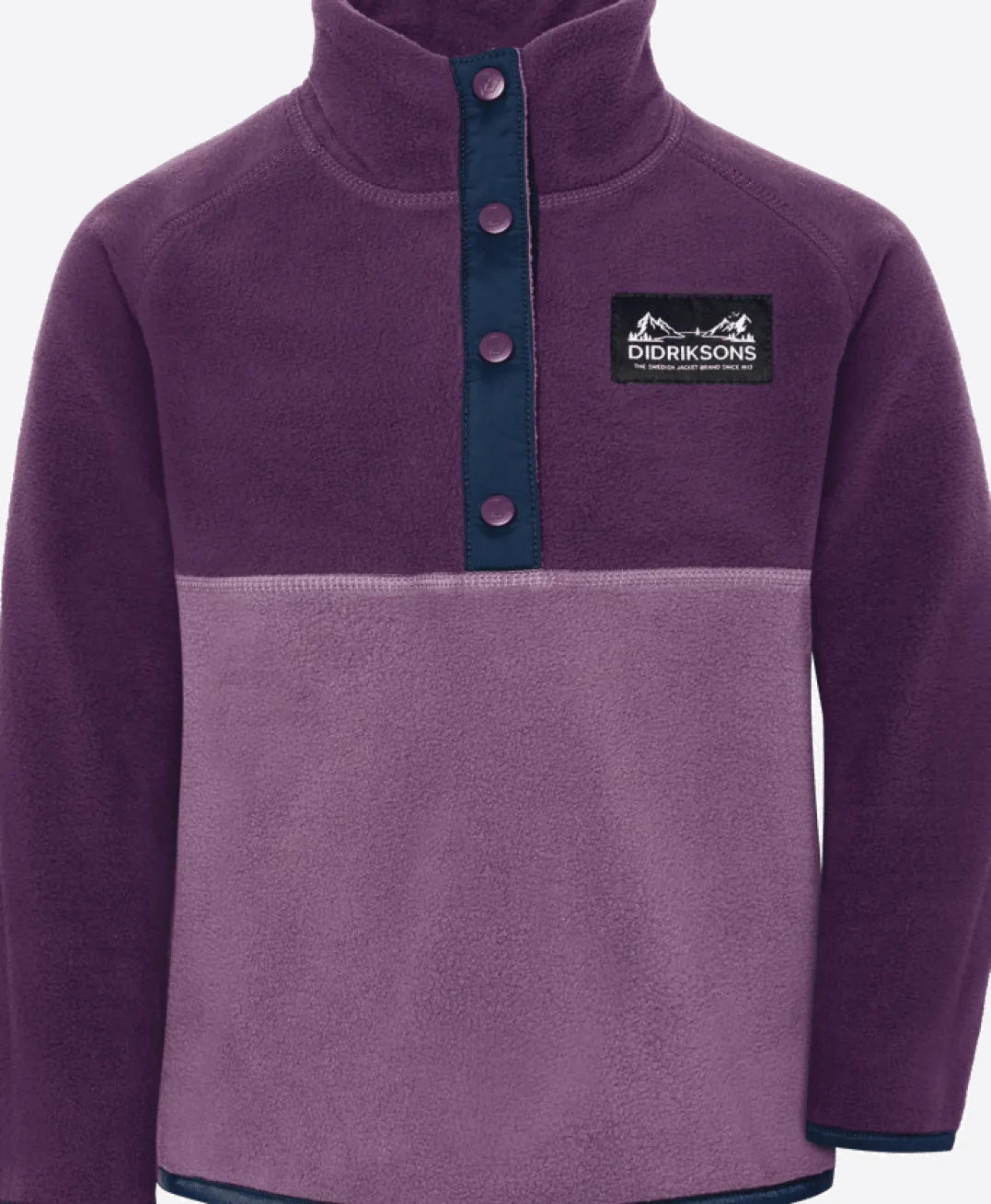 Didriksons Kids' Monte Half Button Northen Purple