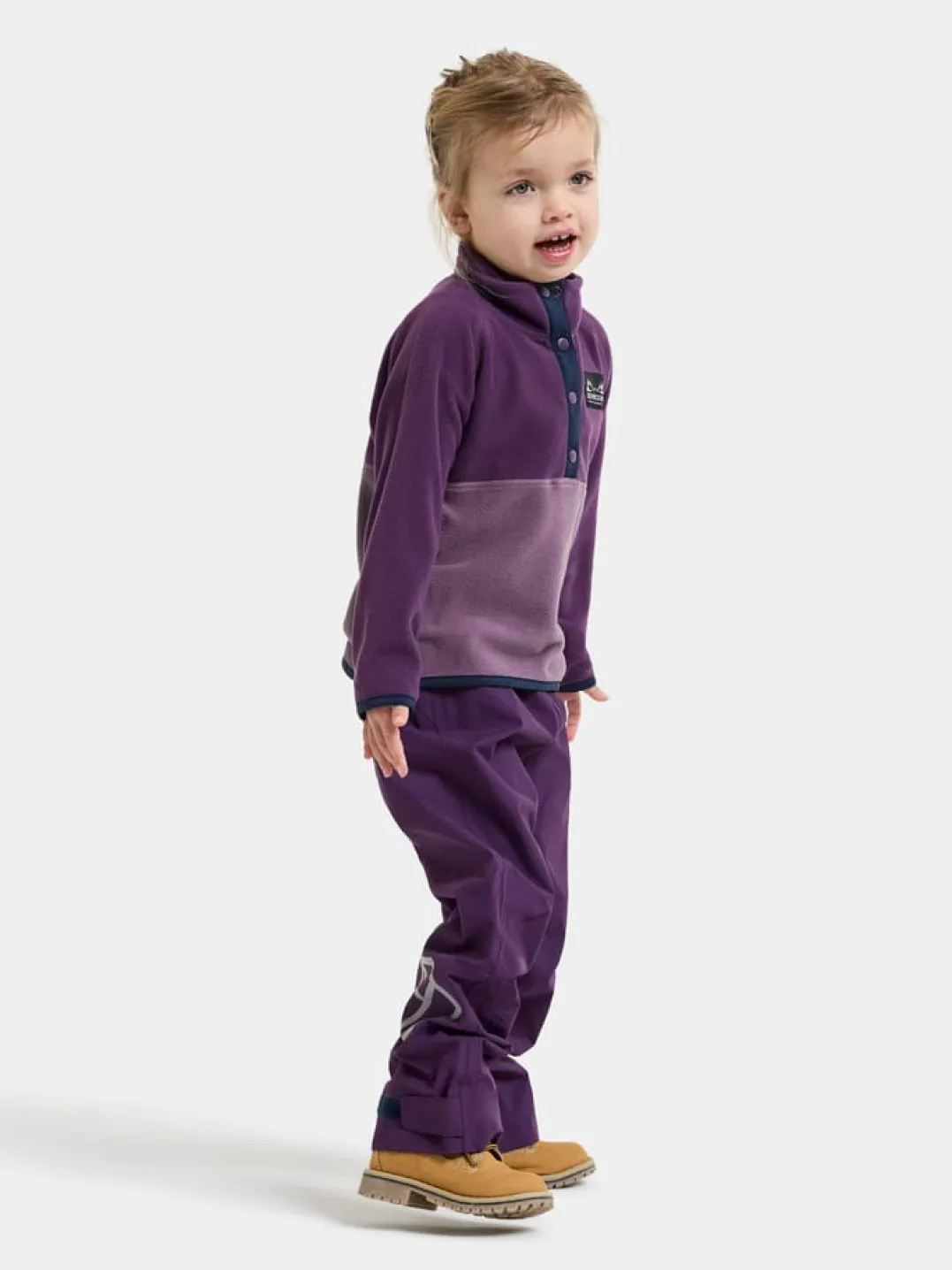 Didriksons Kids' Monte Half Button Northen Purple