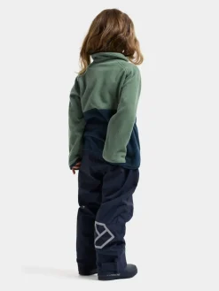 Didriksons Kids' Monte Half Button Dark Moss
