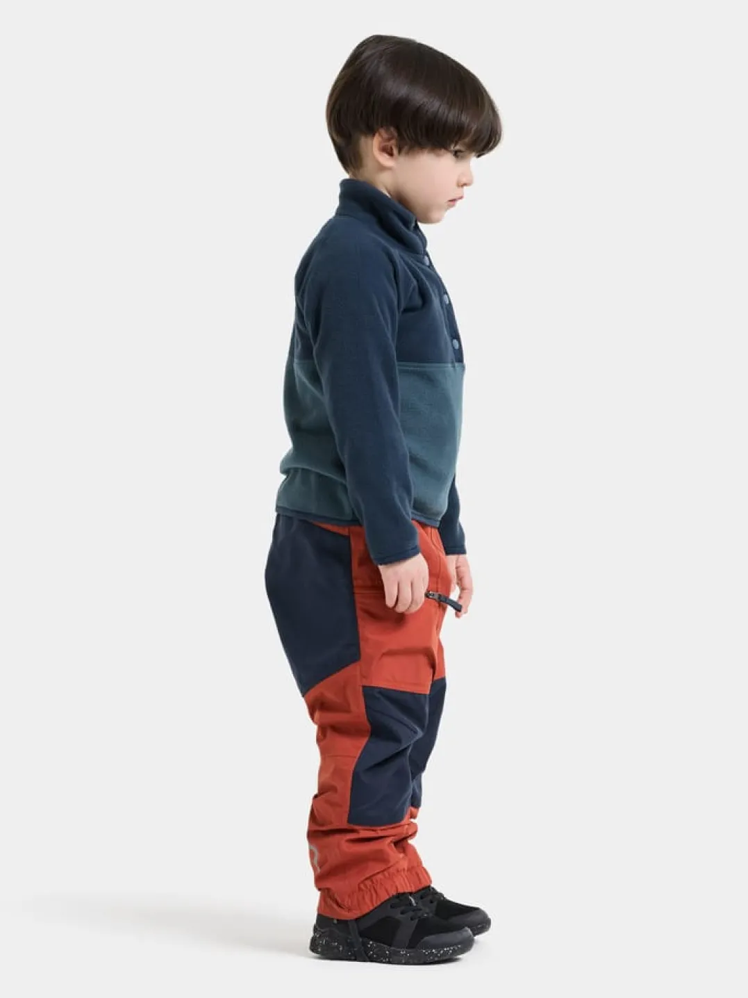 Didriksons Kids' Monte Half Button Mountain Blue