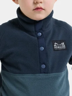 Didriksons Kids' Monte Half Button Mountain Blue