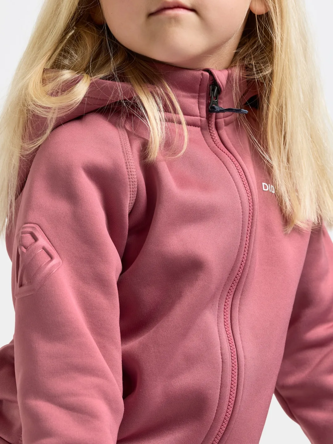 Didriksons Kids' Siljan Full Zip Heather Pink