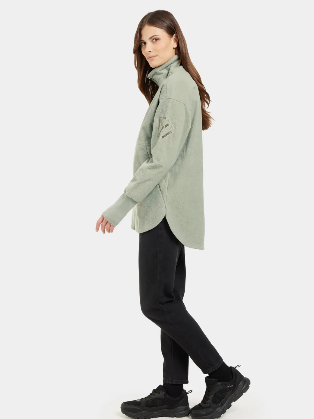 Didriksons Women's Ronja Full Zip Wilted Leaf