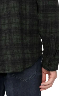 Duer Performance Flannel Button Down Heather Peat Plaid