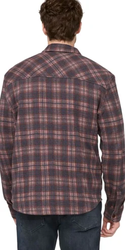 Duer Performance Flannel Button Down Heather Mauve Plaid